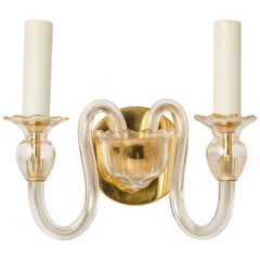 Single Murano Two-Arm Sconce