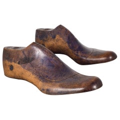 Early 20th Century Antique Wood and Leather Shoe Last, circa 1920