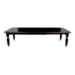 English Ebonized Regency Style Dining Table