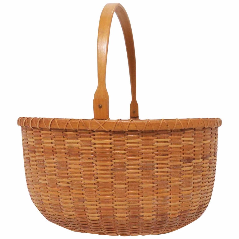 Monumental Nantucket Lightship Basket by Arthur R. Martin Dated 1992 at