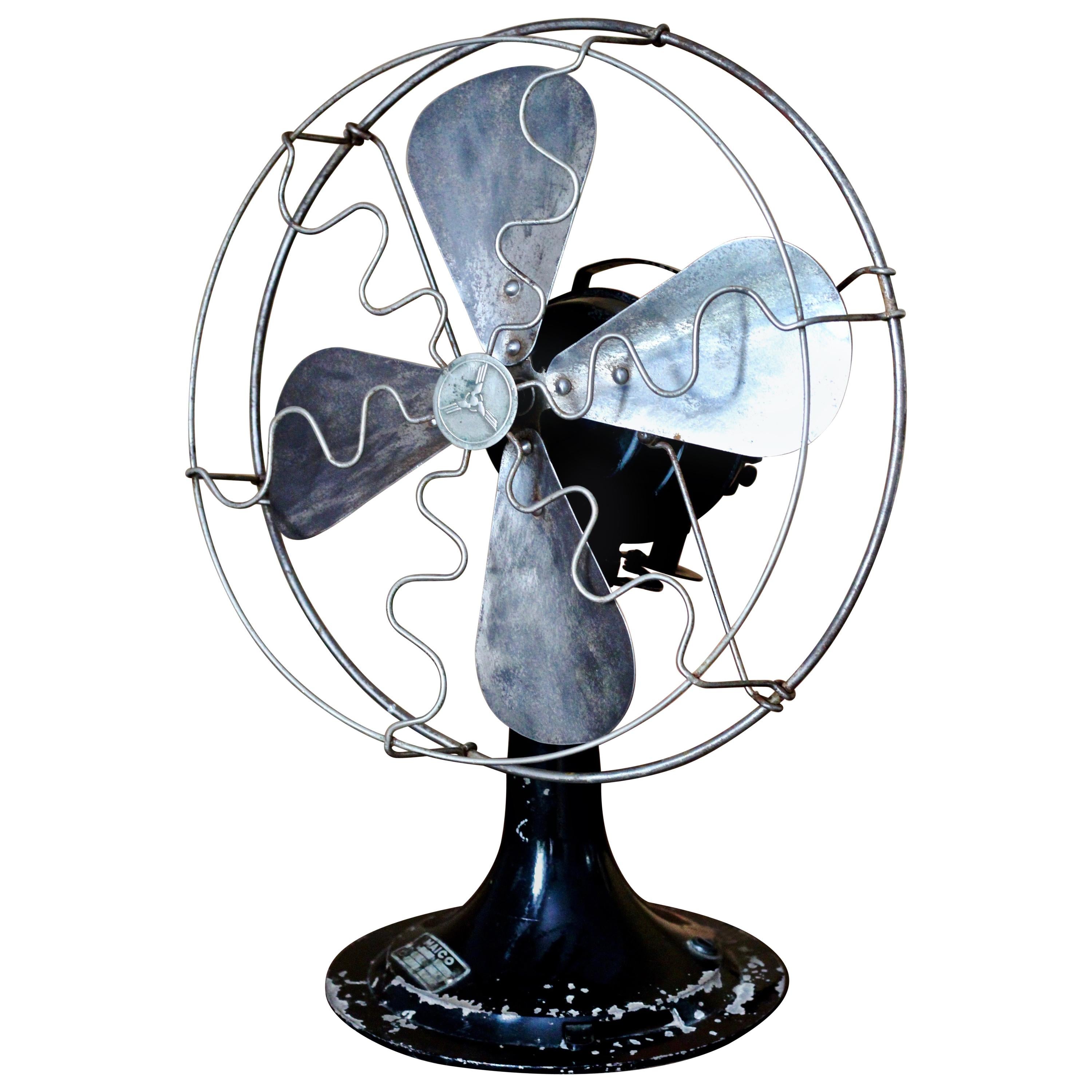Antique Electric Fan, Maico, Fully Functioning, 1930s, Industrial Style at  1stDibs