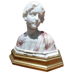 Antique Early 20th Century Art Nouveau Marble Giuseppe Bessi (1857-1922) Bust LAST PRICE
