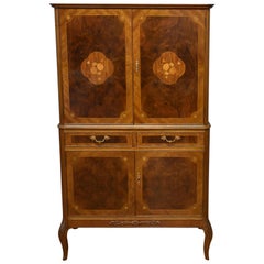 20th Century Burr Walnut Cocktail Cabinet by H&L Epstein