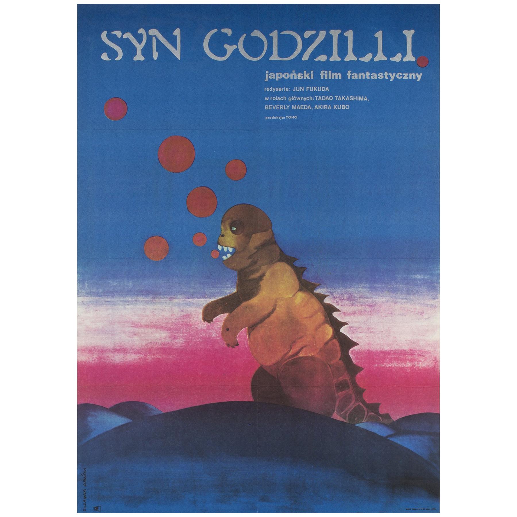 Son of Godzilla Polish Film Poster, Zuzanna Lipinska, 1974