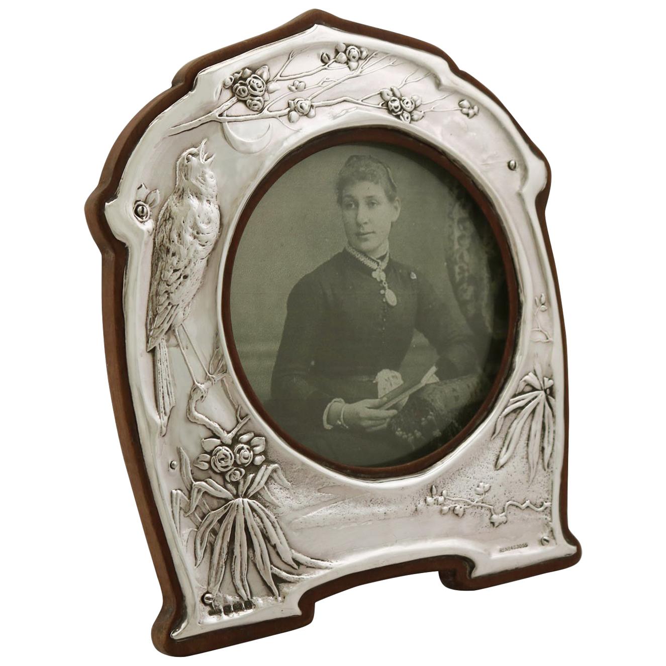 1905 Antique Edwardian Sterling Silver Photograph Frame