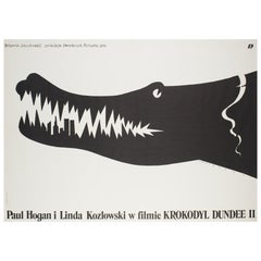 "Crocodile Dundee 2" Original Polish Film Poster, Mieczyslaw Wasilewski, 1989