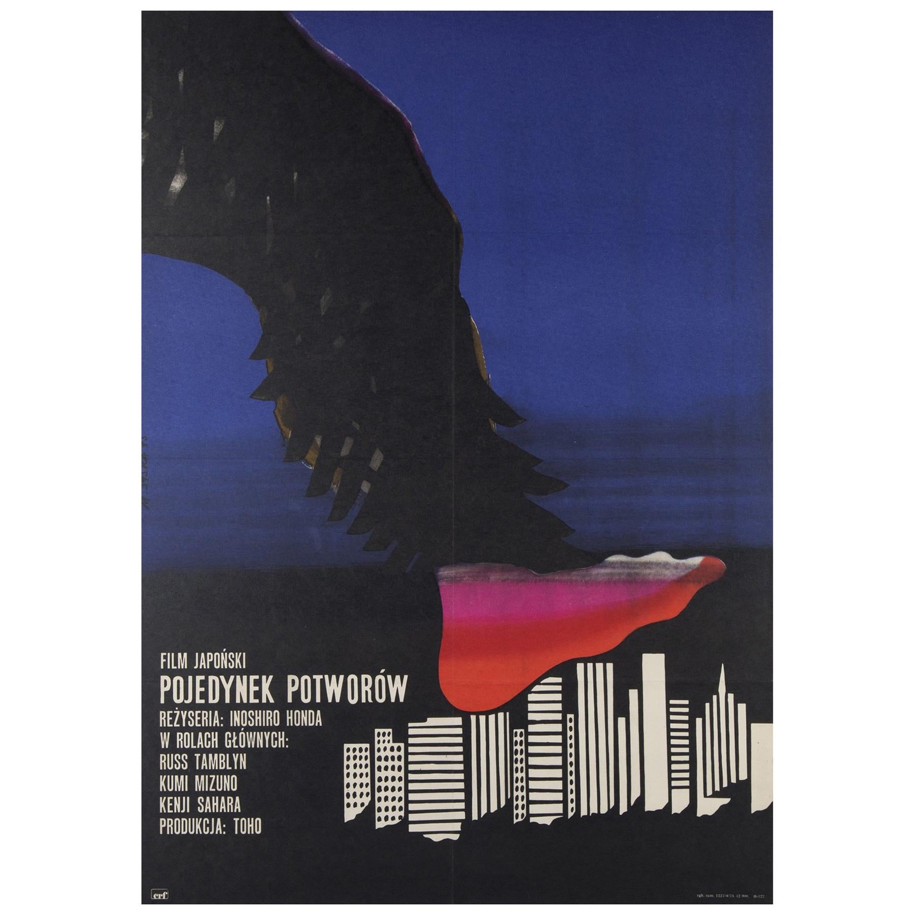 'War of the Gargantuas' Original Polish Film Poster, Jerzy Flisak, 1970