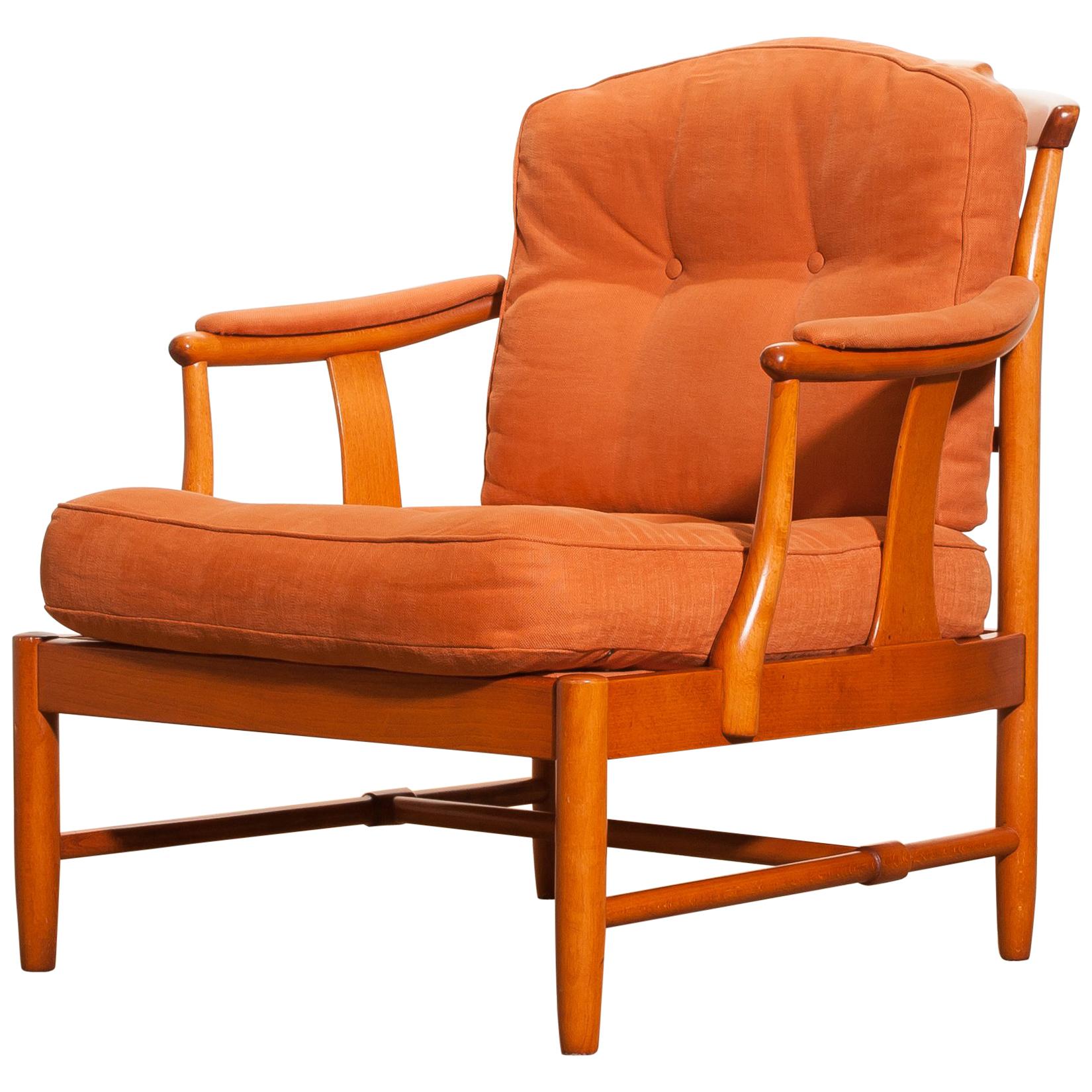 1960, Beech Lounge or Armchair, Sweden