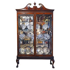 armoire de présentation en acajou de style Chippendale du 19ème siècle