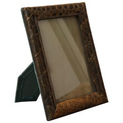 Midcentury Green Alligator Picture Frame