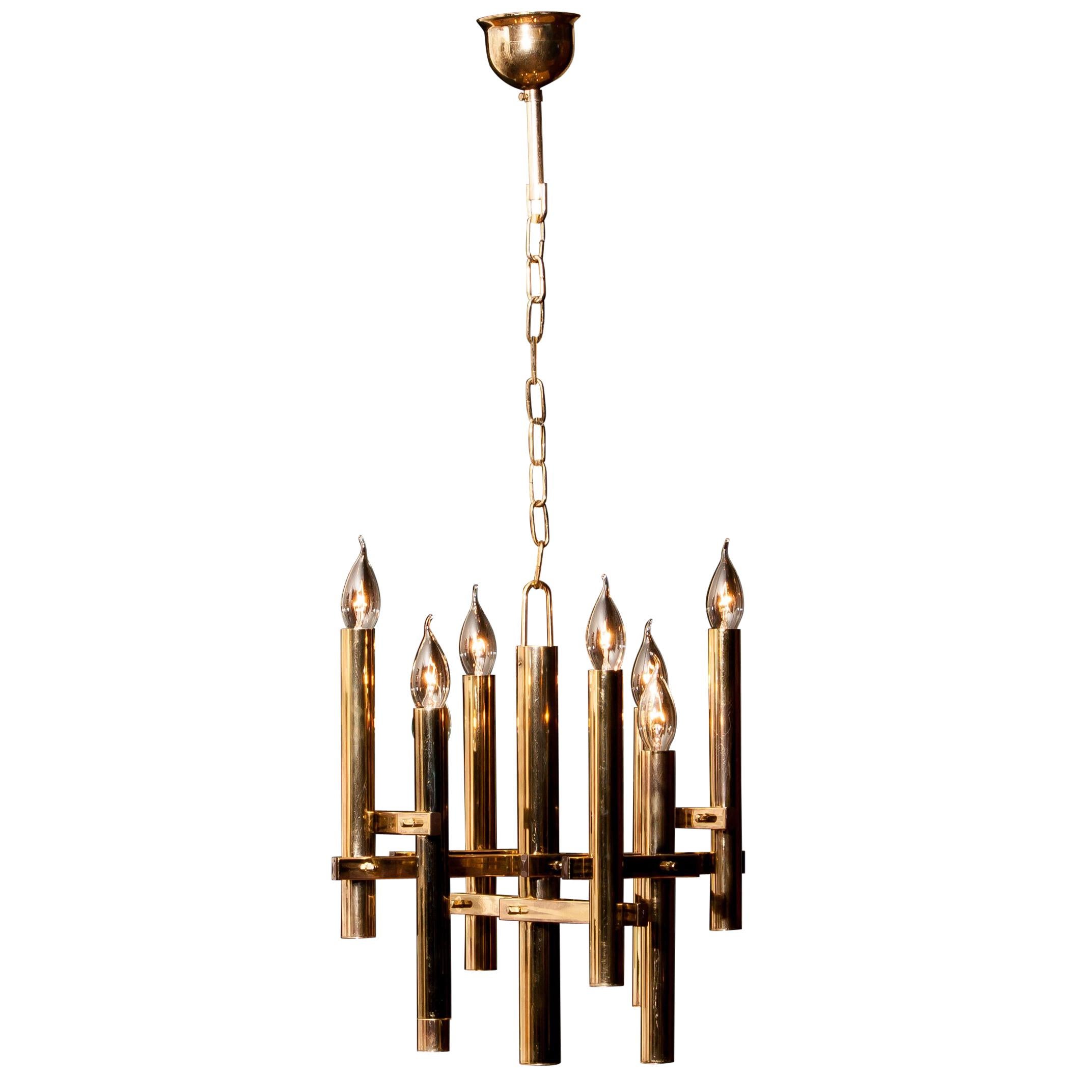 Brass Chandelier by Sciolari, 1960s