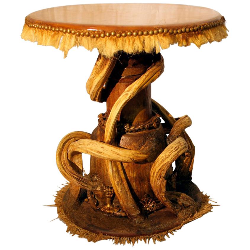 Guru Latex Side Table with Bronze For Sale