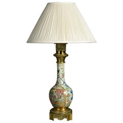 19th Century Famille Rose Porcelain Vase as a Table Lamp