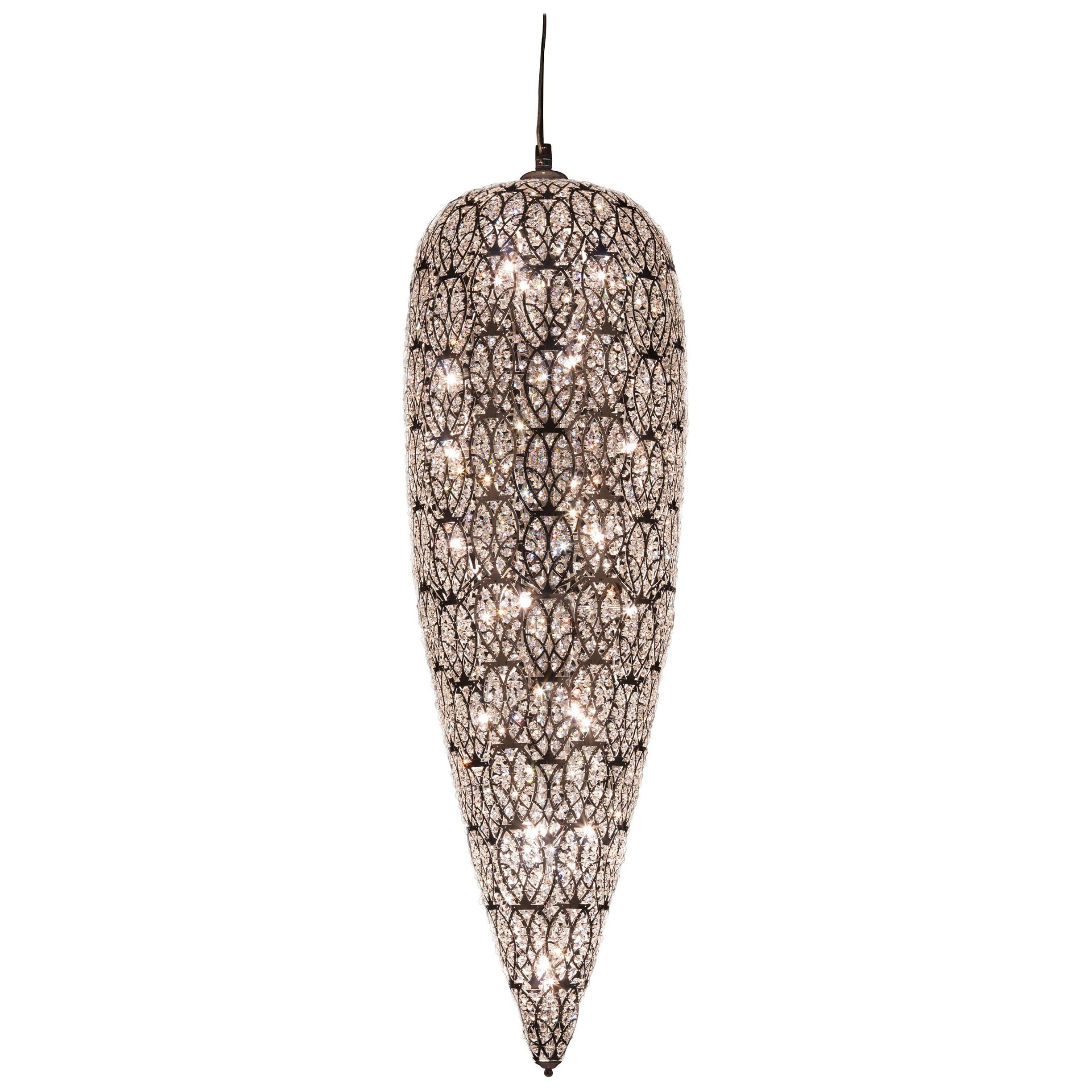 Small Sensation Pendant Lamp, Chrome Finish, Arabesque Style, Italy For Sale