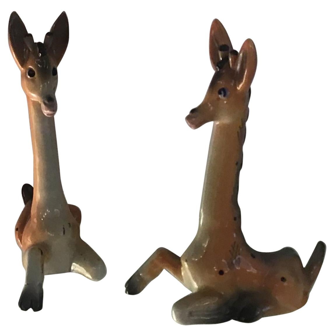 Tosin Ceramic Giraffe Couple 1950 Italia