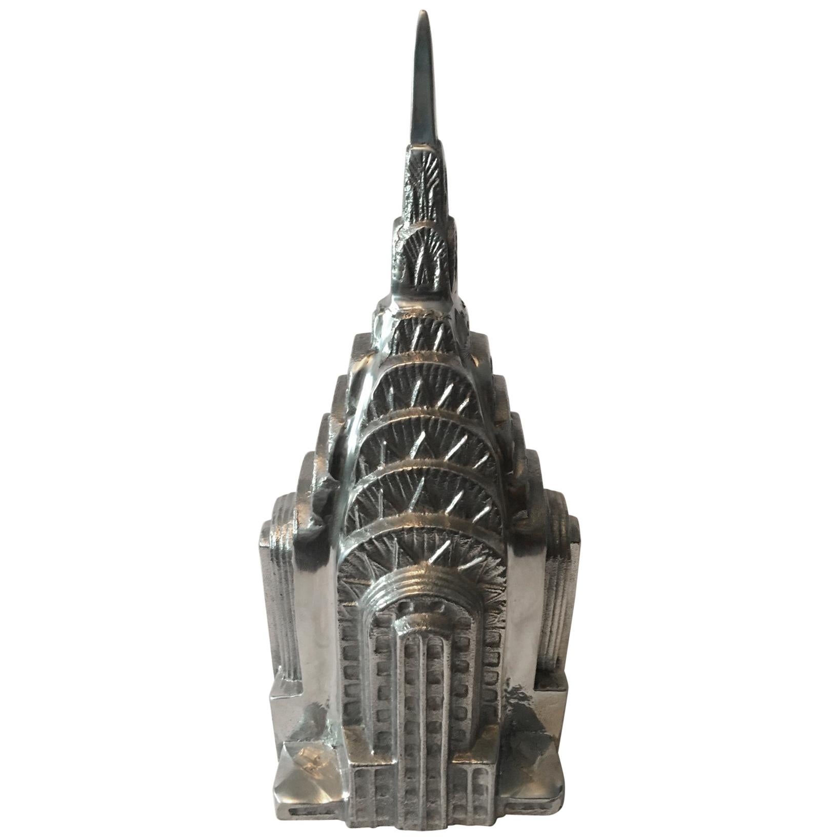  New York Souvenir Chrysler Building Top Made of Aluminum from the 1970s