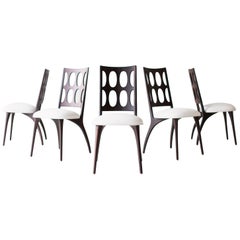 CraftAssociates Sillas de Comedor, Sillas de Comedor Modernas, 1901, Piel Blanca