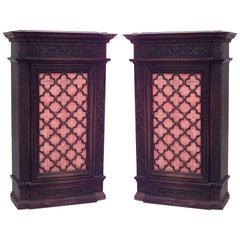 Pair of Spanish Renaissance Style Mahogany Cabinets