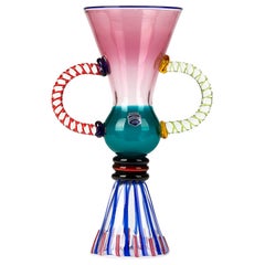 Vintage Antonio da Ros for Cenedese Twin Handled Glass Vase