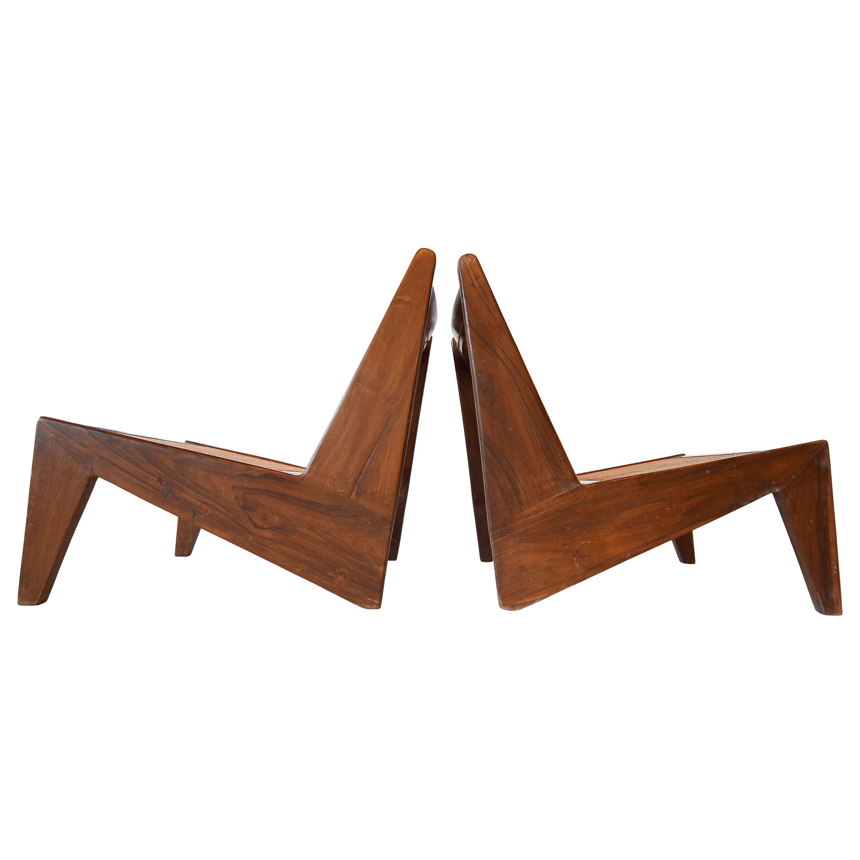 Kangaroo Chairs by Pierre Jeanneret for the Chandigarh Project