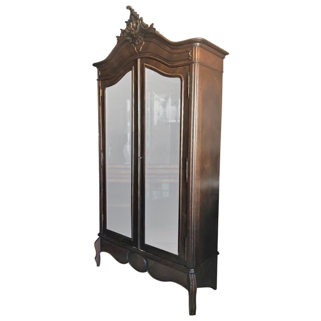 Superb 1900s French Armoire with Mirrored Doors