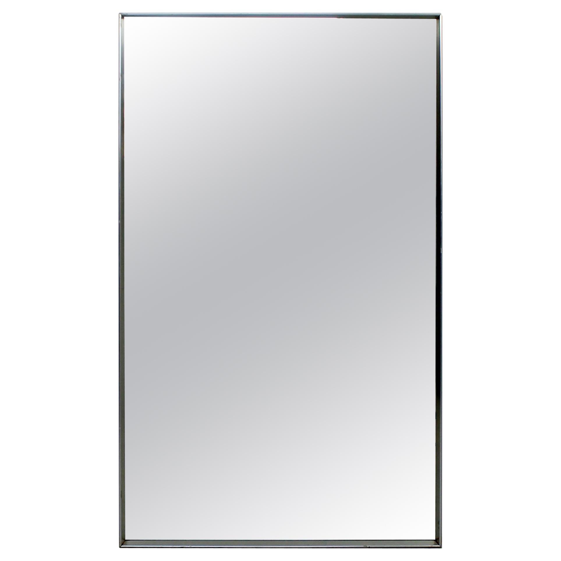 Mid-Century Modern Large Chrome Plated Rectangular Hart Co Wall Mirror, 1960s