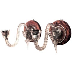 Pair of Similar English Victorian Waterford Crystal Wall Sconces