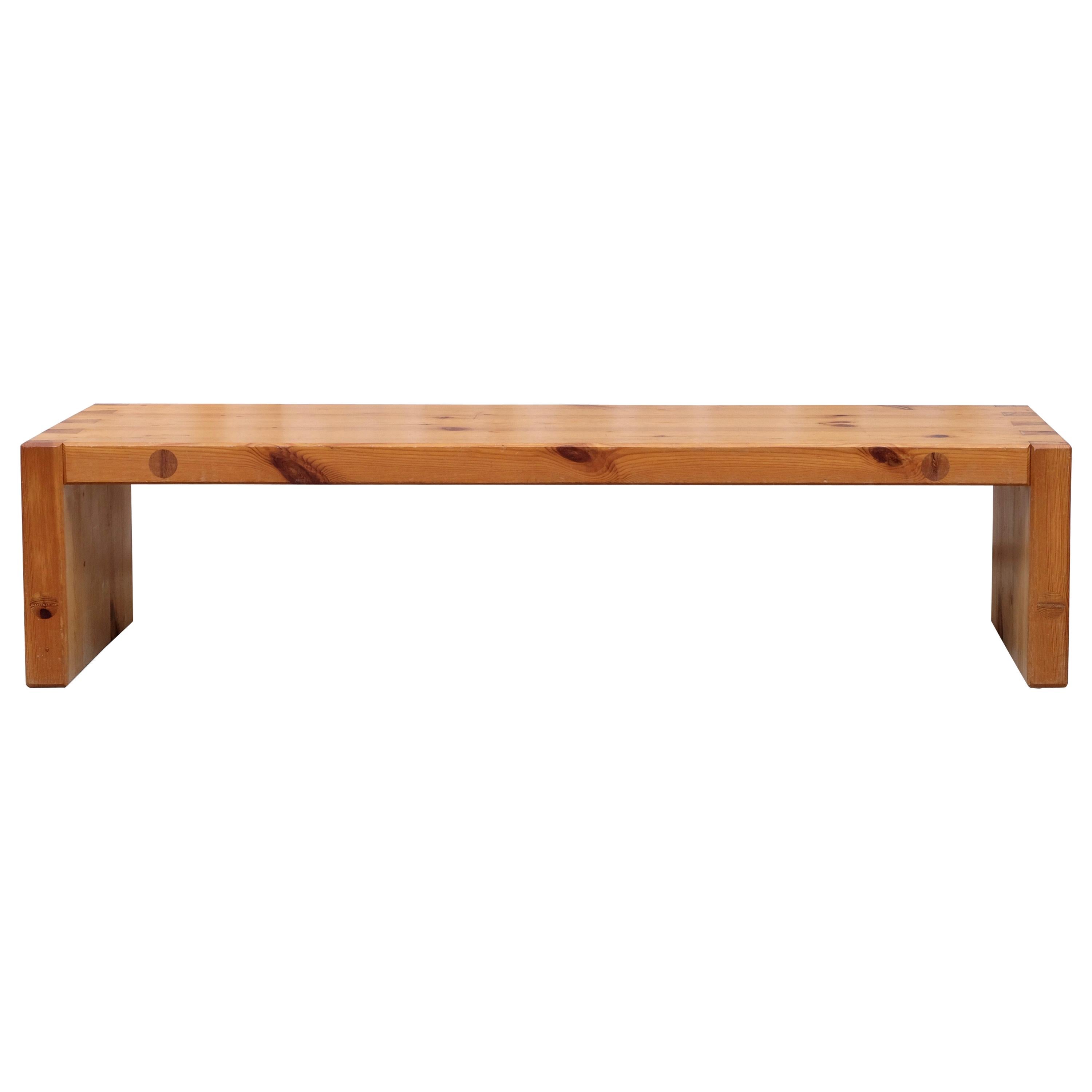 Roland Wilhelmsson Table / Bench in Pine, Produced in Sweden, 1960s For Sale