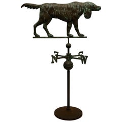 Antique Copper Dog Weather Vane, American, Late 19th Century