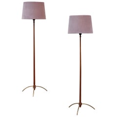 Rare Pair of Hans-Agne Jakobsson Floor Lamps Model G-45, 1960s