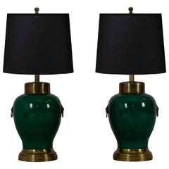 Frederick Cooper Hunter Green Table Lamps