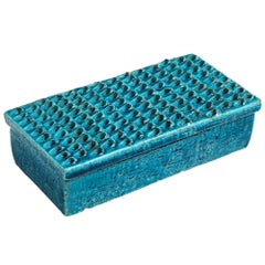 Bitossi Box Ceramic Blue Signed