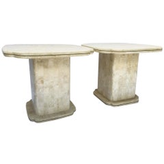 Maitland-Smith Tessellated Bone Fossil End Tables