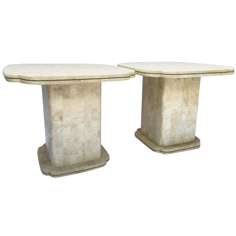 MaitlandSmith Tessellated Bone Fossil End Tables at 1stDibs