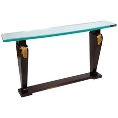 20th Century Art Deco-Style Ebonized Console Table