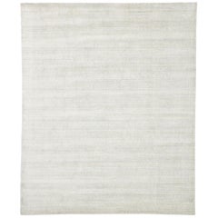 New Transitional Light Gray Area Rug with Scandinavian Modern Style