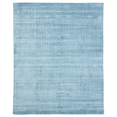 Contemporary Beach Style Area Rug with Grid Pattern and Coastal Living Style