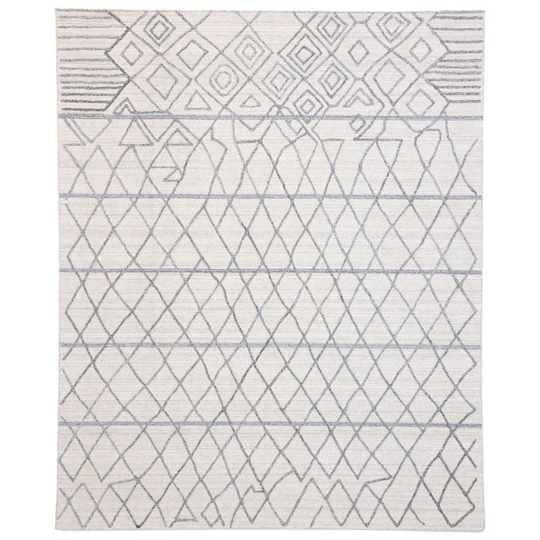 New Modern Gray Area Rug With Moroccan Style Texture Im Gray Area Rug With Moroccan Style