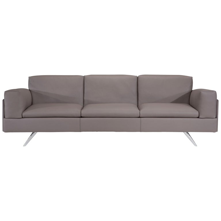 Amura 'AL' Sofa in Taupe Leather by Luca Scacchetti 1