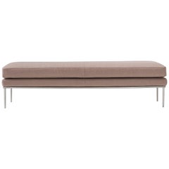 Amura 'Alice' Bench in Oatmeal Wool by Luca Scacchetti