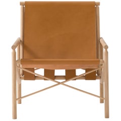 Amura 'Ease' Chair in Light Brown Leather by Gareth Neal