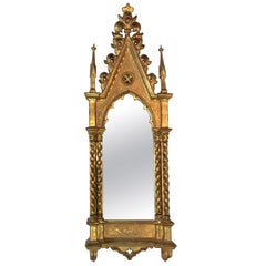 Giltwood Grand Tour Framed Gothic Mirror