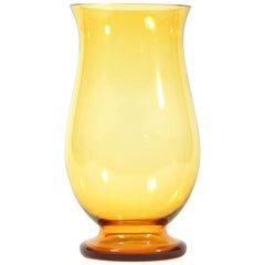 1960s Czech Amber Glass Vase, Borocrystal