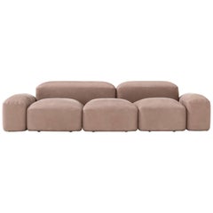 Amura 'Lapis' Sofa in Taupe Leather by Emanuel Gargano & Anton Cristell