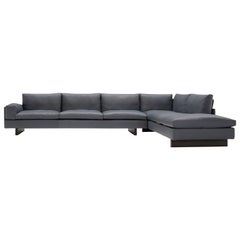 Amura 'Tau' Sectional Sofa in Grey Leather by Emanuel Gargano
