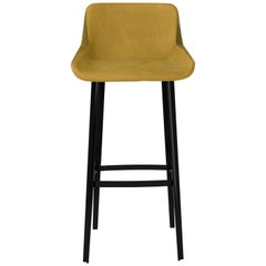 Amura 'Panis' Bar Stool in Melange Leather by Emanuel Gargano & Anton Cristell