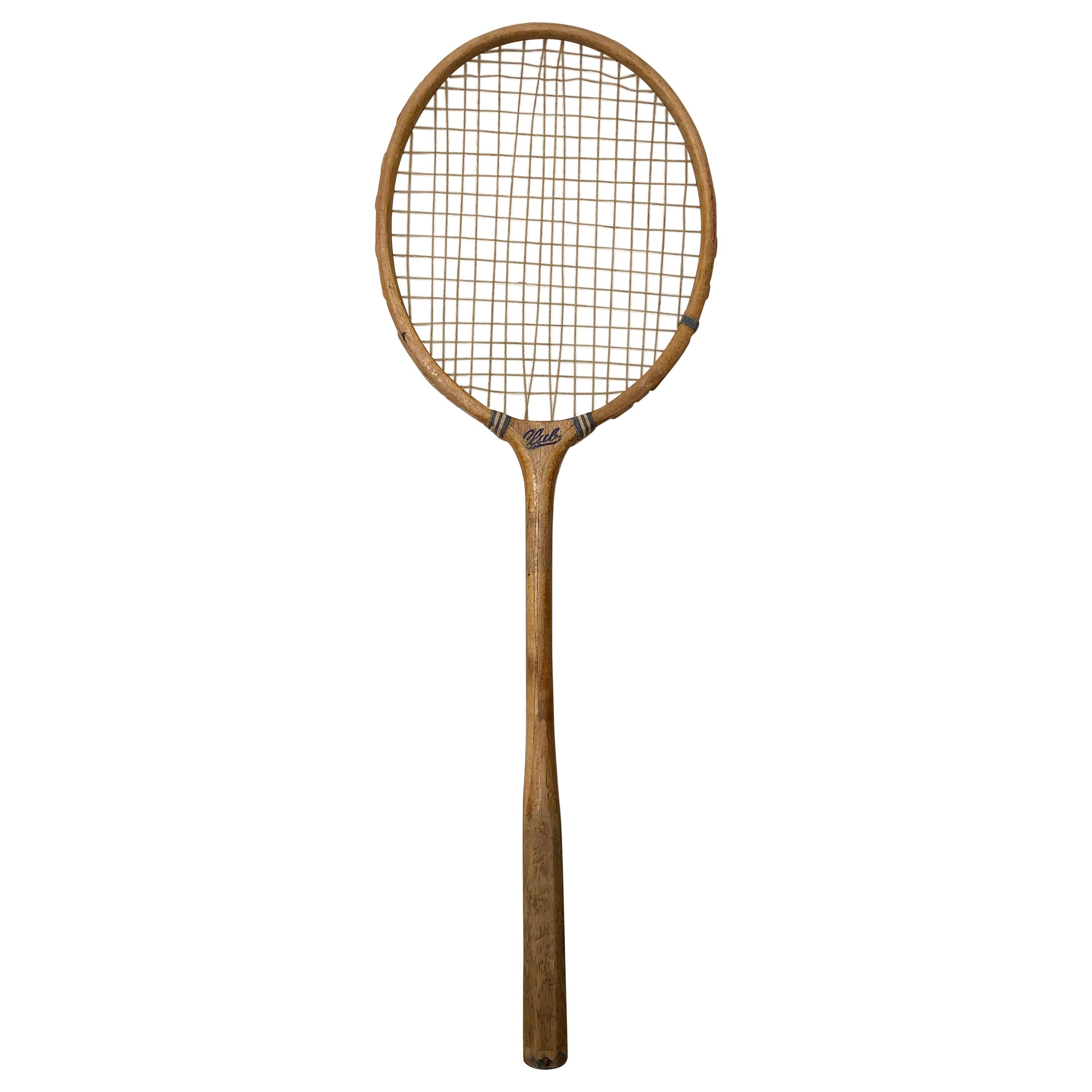 Vintage Wooden Badminton Racket Made by "Club"