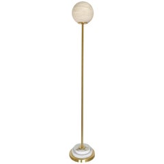 Minimal Floor Lamp "Alabaster Moon"