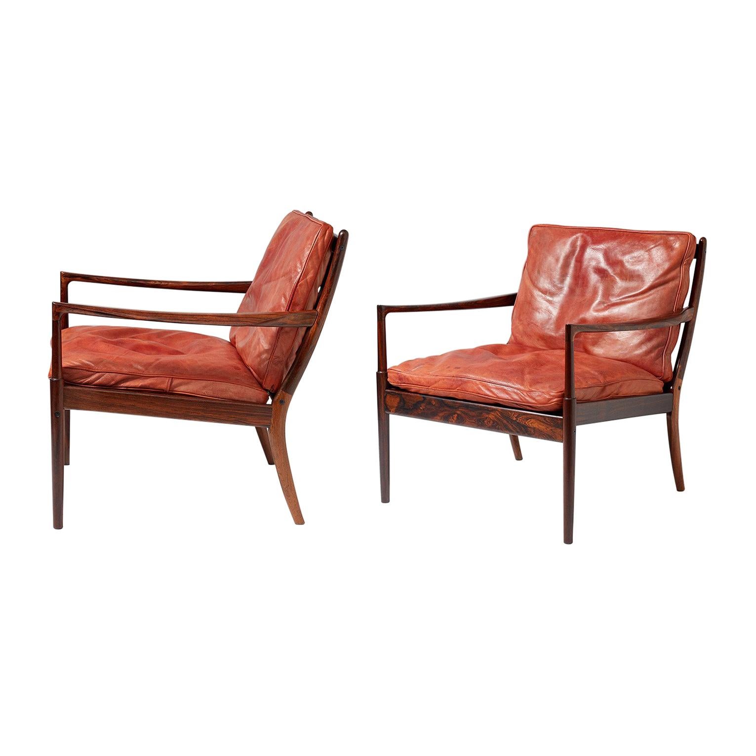 Ib Kofod-Larsen Rosewood Samso Chairs, circa 1960