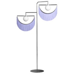 Wink Gold-Plated Floor Lamp Postmodernist Style with Purple Fringes